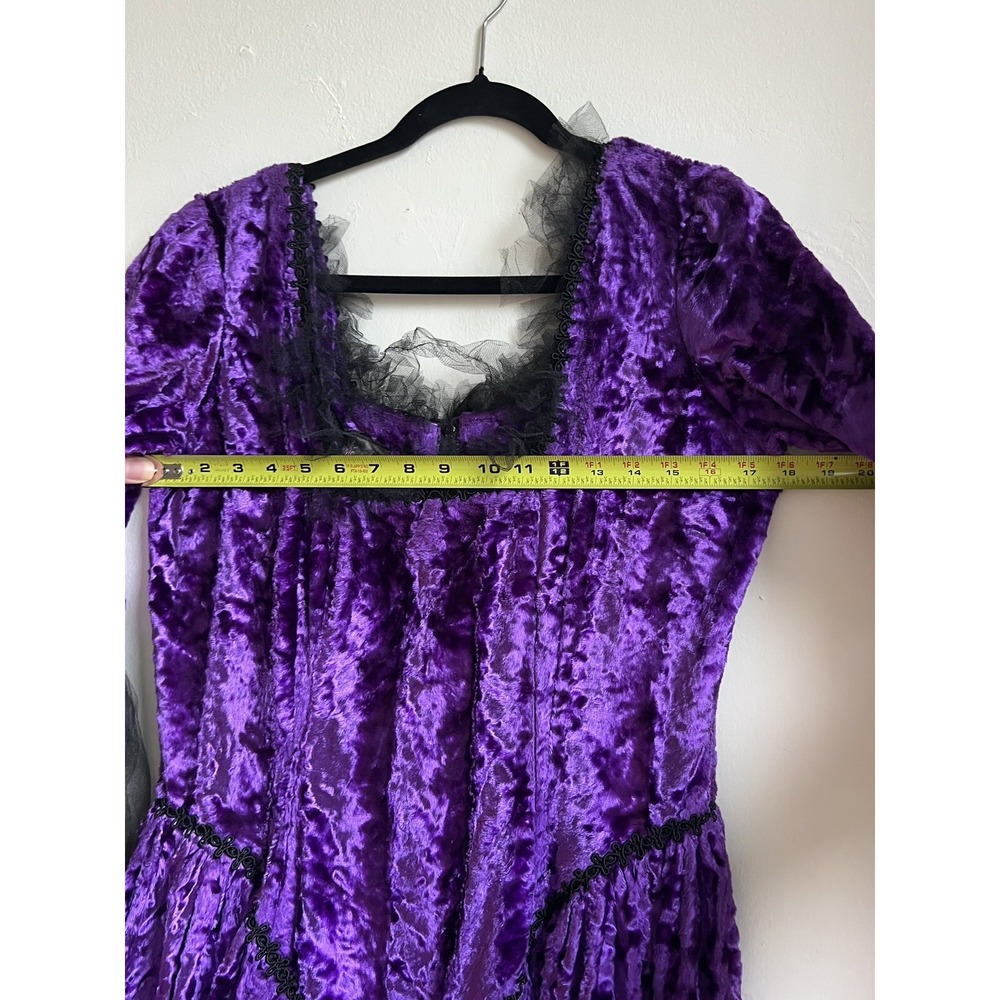 Jeannie Nitro Vintage Purple Velvet Gown Witchy Dress Size Large - Picture 8 of 10